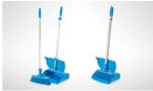 Igeax Higiéniai seprű 28cm széles, 80cm nyéllel kék 0,5 mm, billenő szemetes lapáthoz