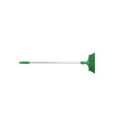   Igeax Higiéniai seprű 28cm széles, 80cm nyéllel zöld 0,5 mm, billenő szemetes lapáthoz