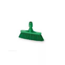   Igeax élelmiszeripari seprű, partvis fej, 28cm, billenő szemetes lapáthoz, 0,5mm közepes sörtével, zöld