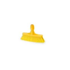   Igeax élelmiszeripari seprű, partvis fej, 28cm, billenő szemetes lapáthoz, 0,5mm közepes sörtével, sárga