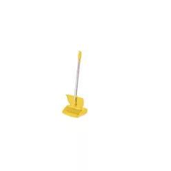   Igeax élelmiszeripari billenős szemetes lapát és seprű 28cm széles, 80cm nyéllel sárga 0,5 mm