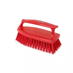   Igeax élelmiszeripari tisztítókefe, függőleges markolattal, Piros, 0,5mm közepes sörtével