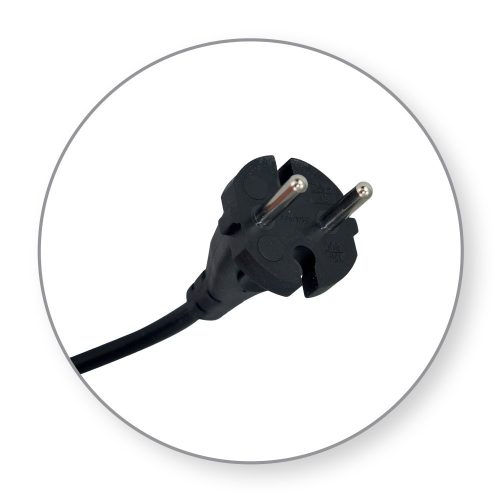 Commel csatlakozó kábel szerszámgéphez 10 A 250 V ~ 2200 W, Fekete 2x1 / 4m