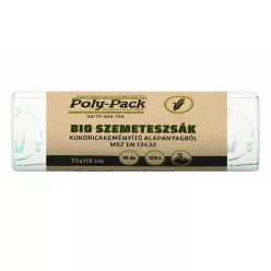   Kukoricakeményítő alapú (EN13432) PLA zsák 730x1150x0,03mm, 120L, 10 darab/tekercs
