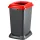 Planet Szelektív hulladékgyűjtő konténer, műanyag, nyitott fedeles, piros, 50L