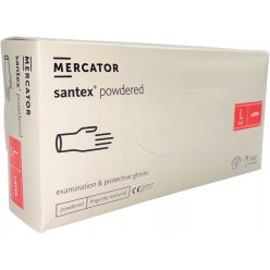   Gumikesztyű Mercator Santex latex PÚDERES "L" 100db/doboz, 10doboz/karton