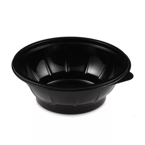 Műanyag salátás tál fekete - PET 1000ml