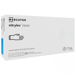  MERCATOR Nitrylex white nitril púdermentes fehér vizsgálókesztyű M