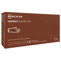   MERCATOR COMFORT POWDER-FREE latex púdermentes vizsgálókesztyű L