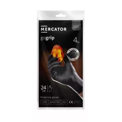   MERCATOR gogrip black a'4 nitril védőkesztyű fekete púdermentes, gyémánt txt 4 db-os kiszerelés XXL