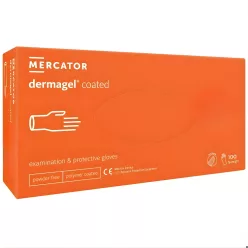   MERCATOR Dermagel coated kopolimeres latex púdermentes vizsgálókesztyű  XL