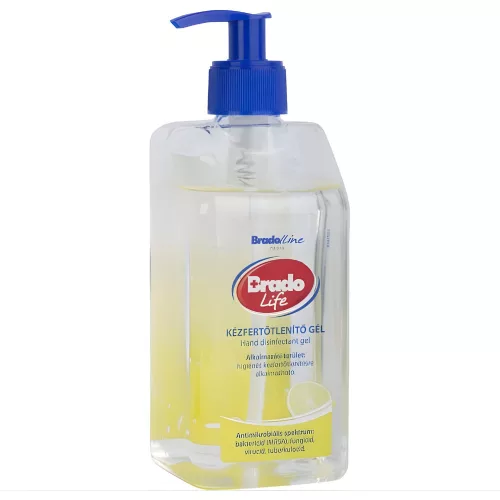 Bradolife kézfertőtlenítő gél 500ml citrom