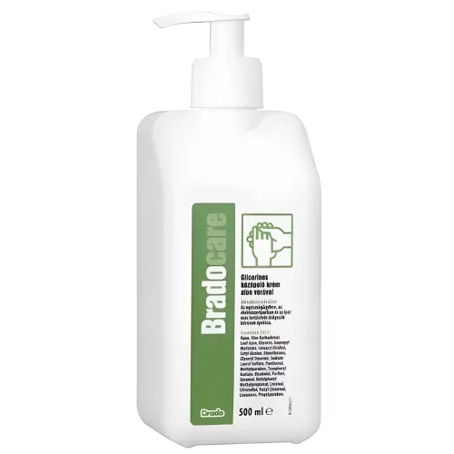 Bradocare kézápoló krém 500ml glicerines pumpás aloe vera