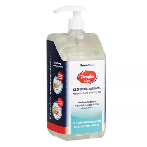 Bradolife kézfertőtlenítő gél pumpás 1,5L
