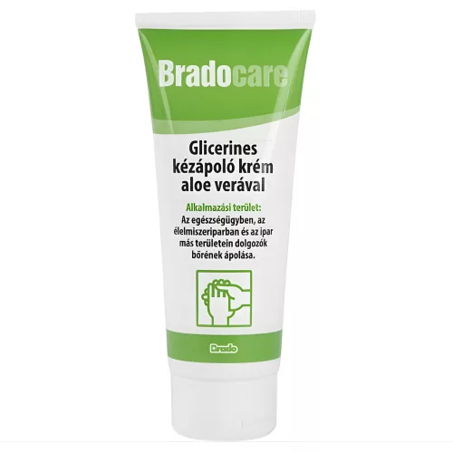 Bradocare kézápoló krém 100ml glicerines aloe vera