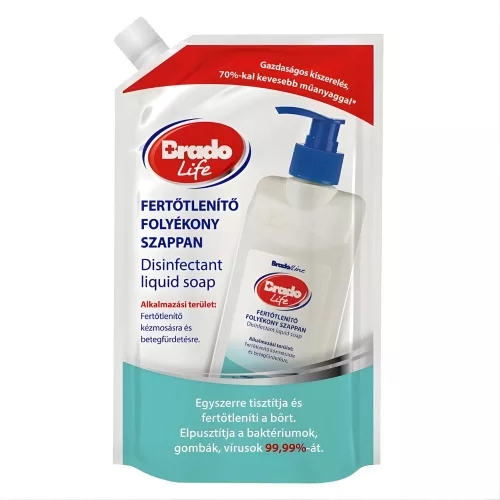 Bradolife fertőtlenítő folyékony szappan 500ml utántöltő