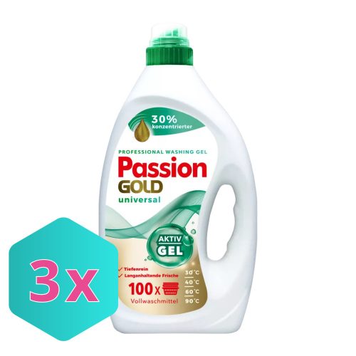 Passion Gold  univerzális mosógél 4L / 100 mosás KARTON - 3db