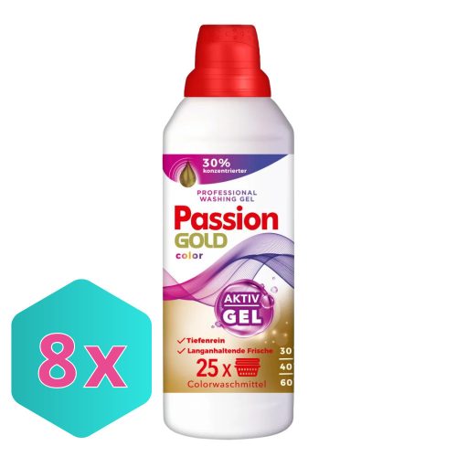 Passion Gold  mosógél színes ruhákhoz 1L / 25 mosás  KARTON - 8db