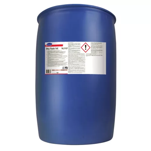 Dry Tech 1/C VL117 200L - Szilikon bázisú koncentrátum PET, CAN és kartondoboz szállítópályák vizes és száraz kenésére