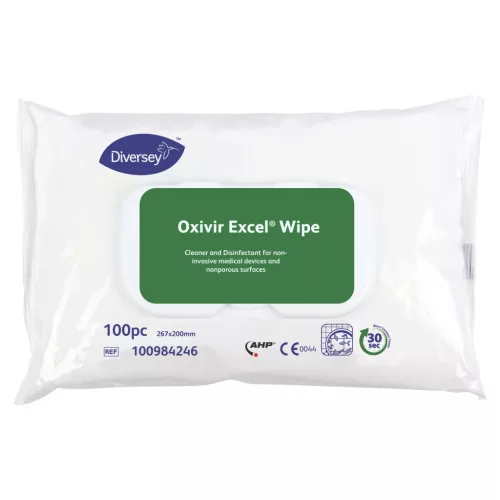 Oxivir Excel Wipe tisztító- és fertőtlenítőkendő, műanyag zacskós, visszazárható 100db/csg