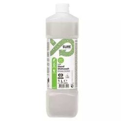   Sure Hand Dishwash folyékony kézi mosogatószer növényi alapú, 100% lebomló 1L (6db/karton)