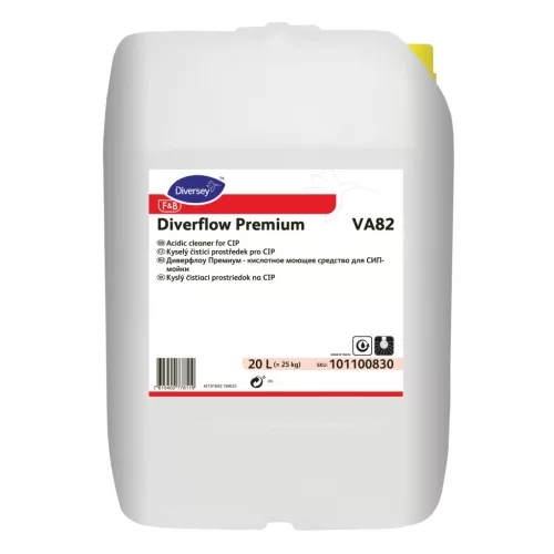 Diverflow Premium VA82 20L - Savas tisztítószer, CIP rendszerekhez