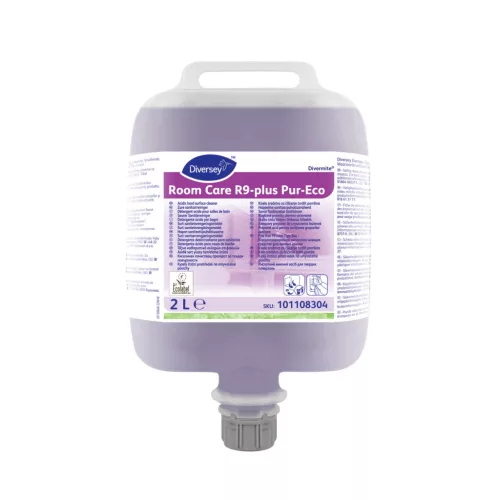 Room Care R9-plus Pur-Eco 2L - Savas kémhatású fürdőszobai tisztítószer koncentrátum kemény felületekre