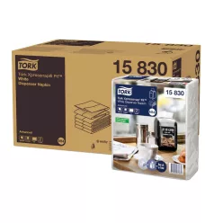   Tork szalvéta adagolós N14 "Xpressnap" Fit fehér levélmintás, 2r., Starterfold, 21,3X16,5cm, 720db/csg, 6csg/karton