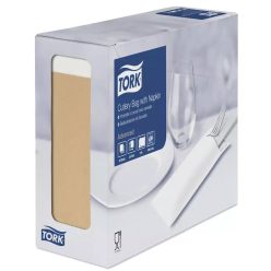   Tork evőeszköztartó Advanced 2r., 39X23cm, NATÚR+fehér színű szalvéta, 100lap/csg, 5csg/karton