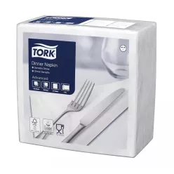   Tork szalvéta Dinner Advanced 39X39, FEHÉR, 150 lap/csg, 12csg/karton