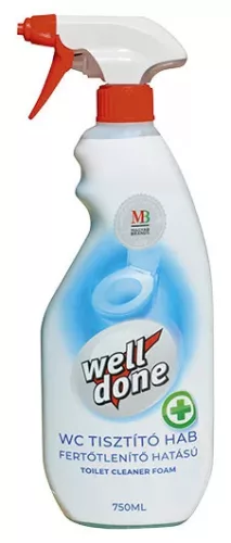 Well Done WC tisztító hab szórófejes, fertőtlenítő hatású 750ml