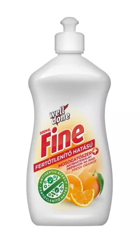 Well Done Fine Fertőtlenítő hatású mosogatószer 500ml Fresh Orange