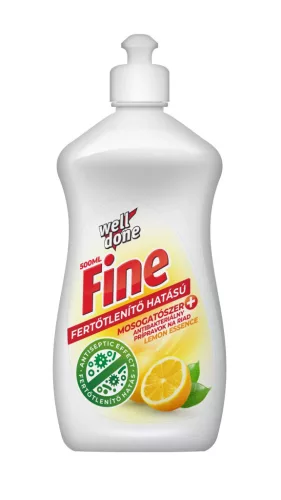 Well Done Fine Fertőtlenítő hatású mosogatószer 500ml Lemon Essence