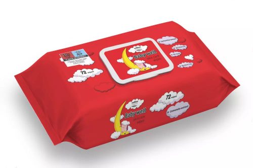 Well Done nedves törlőkendő 72db/csg, cammomile (piros)