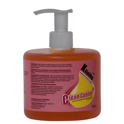 Clean Center Kliniko-Soft folyékony fertőtlenítő kéztisztító szappan 0,5L