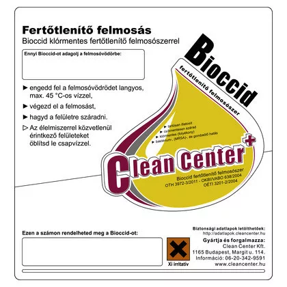 Clean Center Bioccid kísérőmatrica