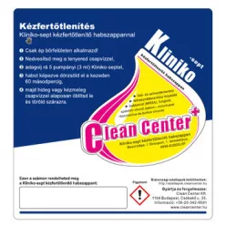   Clean Center Kliniko-Sept kézfertőtlenítő HABszappan kísérőmatrica