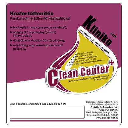Clean Center Kliniko-soft kísérőmatrica