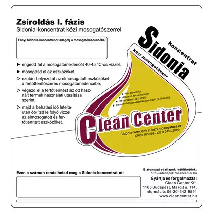 Clean Center Sidonia-koncentrat I. fázis kisérőmatrica