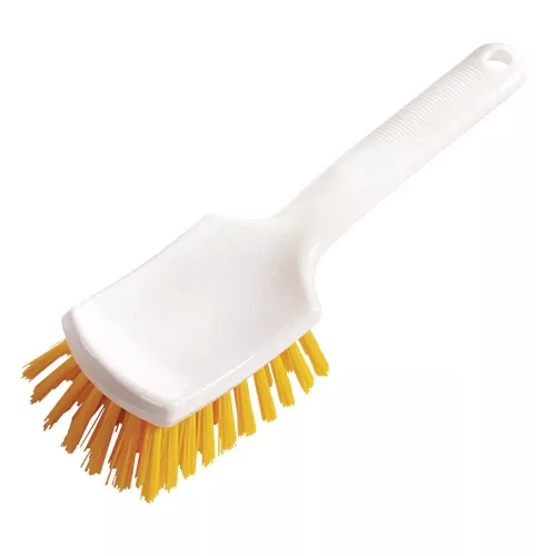 Diversey rövidnyelű súrolókefe, kemény 260x735 mm, 35 mm-es sörtékkel - Sárga