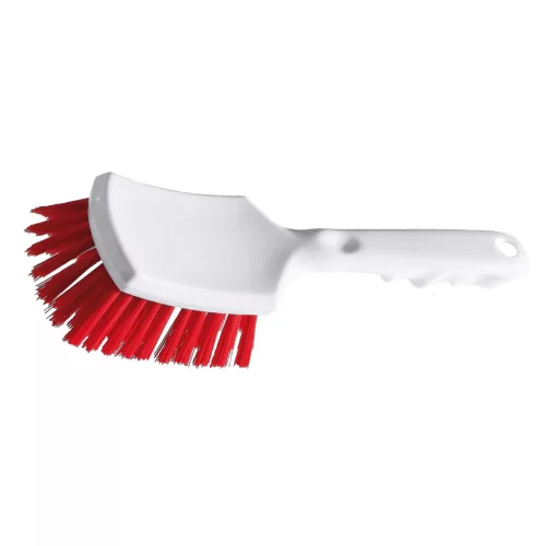 Diversey rövidnyelű súrolókefe, közepes, 260x735 mm, 35 mm-es sörtékkel - Piros
