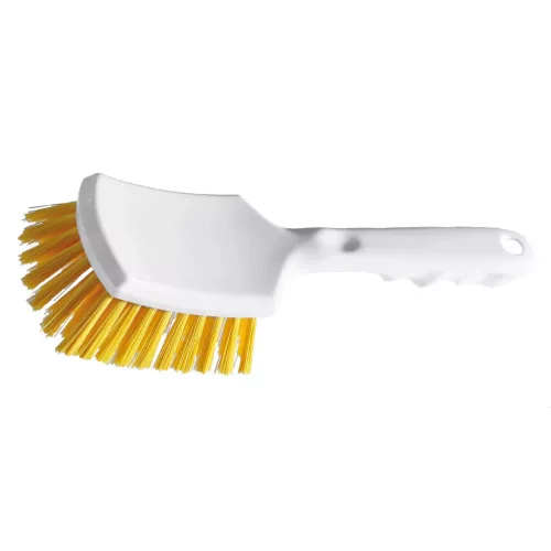 Diversey rövidnyelű súrolókefe, közepes, 260x735 mm, 35 mm-es sörtékkel - Sárga