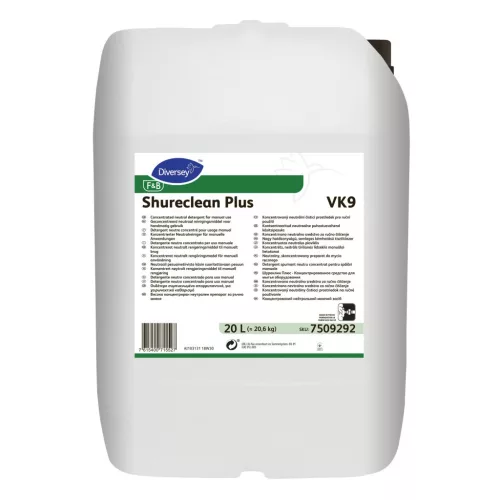 Shureclean Plus VK9 20L - Nagy hatékonyságú, semleges kémhatású tisztítószer