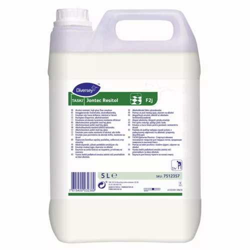 TASKI Jontec Resitol F2j 5L - Magasfényű padlóemulzió, ellenáll az alkoholos fertőtlenítőszereknek