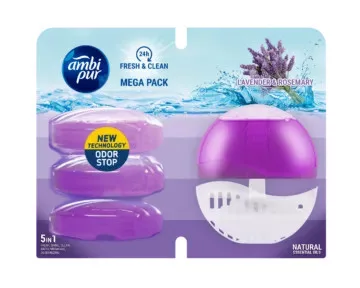 Ambi Pur wc tisztító Mega Pack 4X55ml (4DB-OS, 6csg/karton) lavender & rosemary