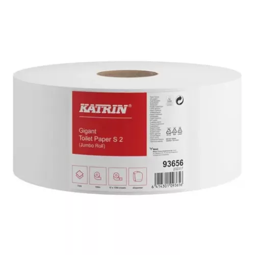 Katrin toalettpapír Classic Jumbo 18cm-es, 2r., 150m/tek, fehér, 12tek/karton, 56karton/raklap (régi cikkszám: 2504)