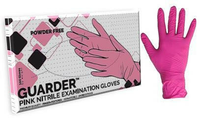 Guarder Pink gumikesztyű nitril púdermentes rózsaszín "XS" 100db/doboz