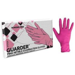   Guarder Pink gumikesztyű nitril púdermentes rózsaszín "M" 100 db/doboz