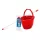 Bonus Felmosó szett-vödör PIROS 11L csavaró kosár, felmosó nyél 120cm Softmop 160gr