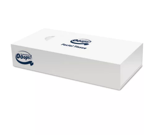 Ooops! dobozos kozmetikai kendő, 2 rétegű, 100db/doboz, 40doboz/karton, 16karton/raklap
